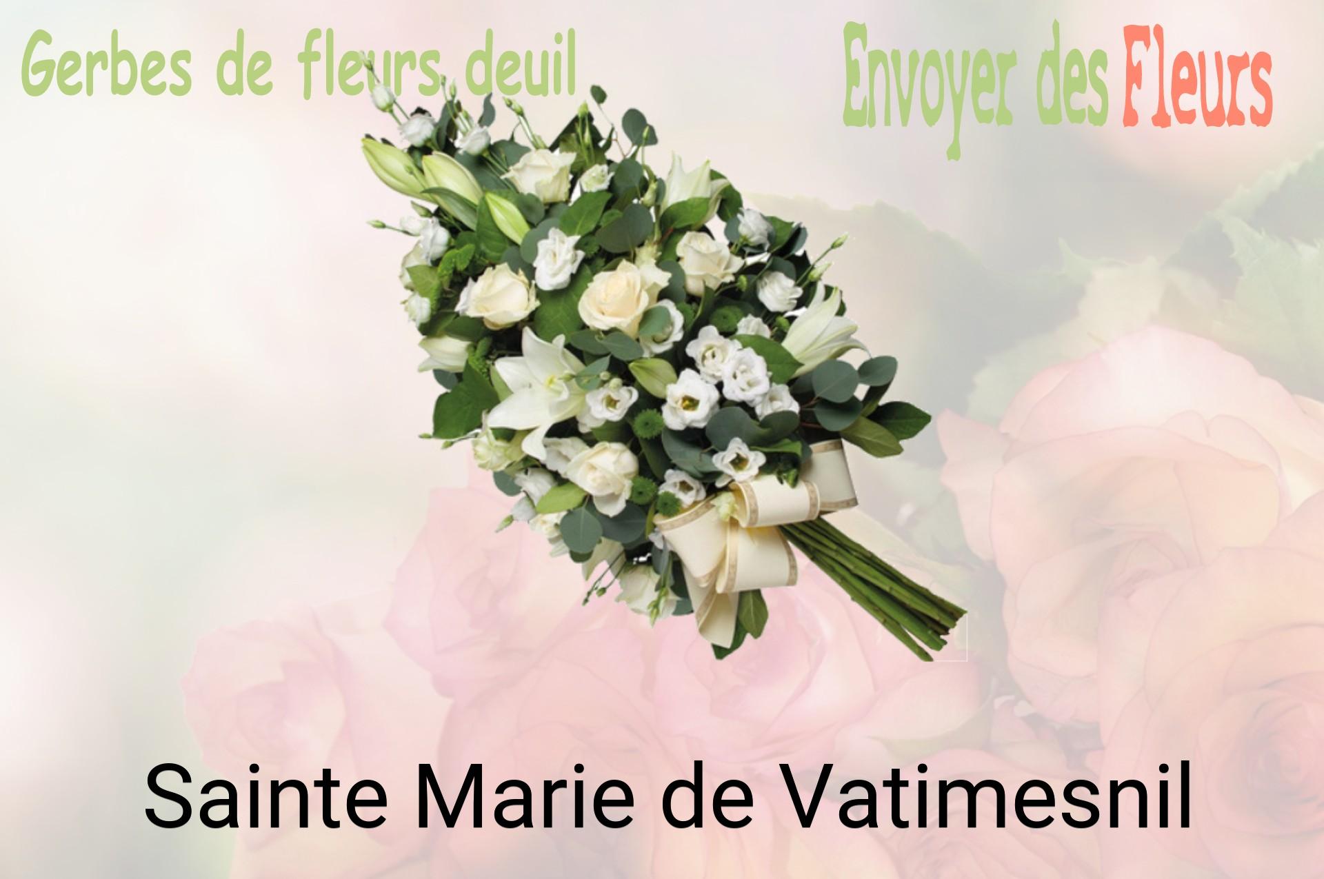 Gerbe de fleurs de deuil livrée à Sainte-Marie-de-Vatimesnil